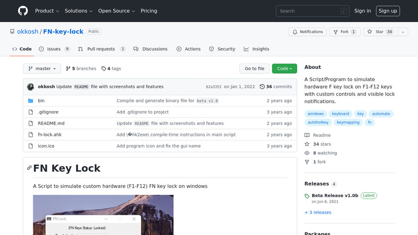 FN Key Lock Landing Page