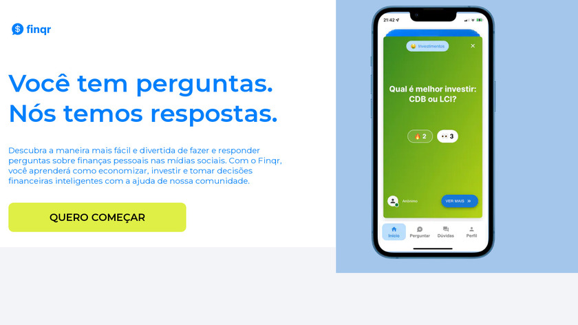 Finqr Landing Page