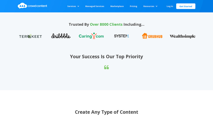 Crowd Content Landing Page