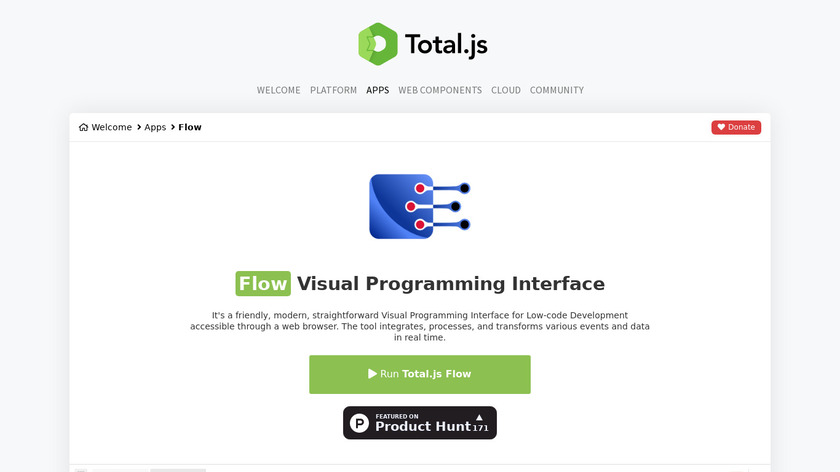 Low-code development - Total.js Flow Landing Page