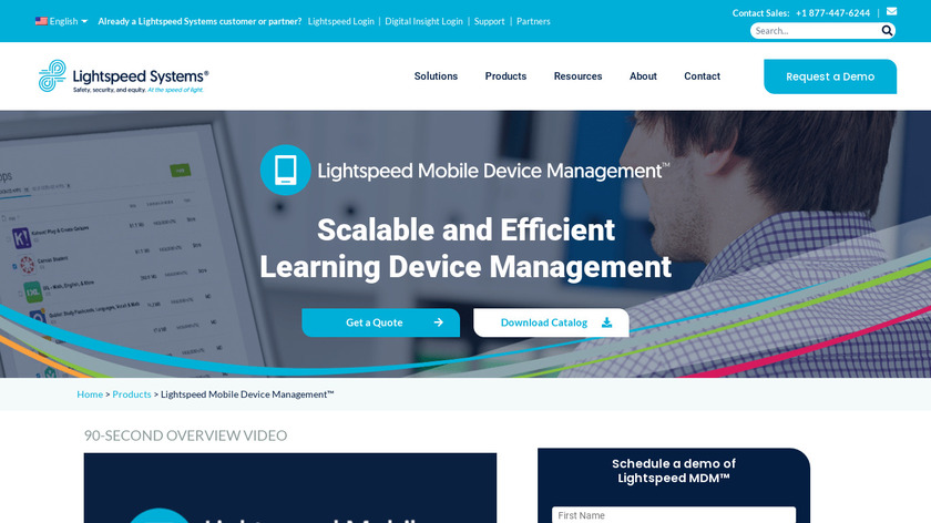 Lightspeed Mobile Device Management Landing Page