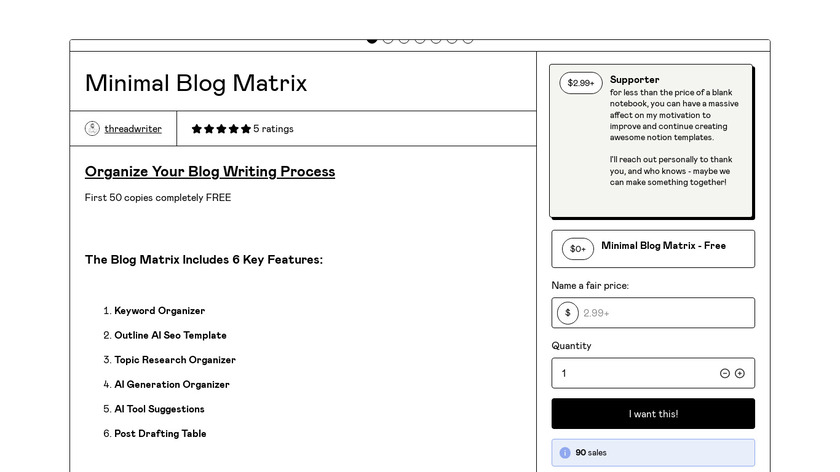 Bloggers Matrix Landing Page
