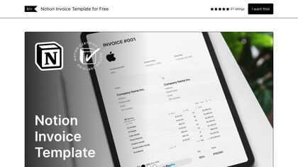 Notion Invoice Template for Free image