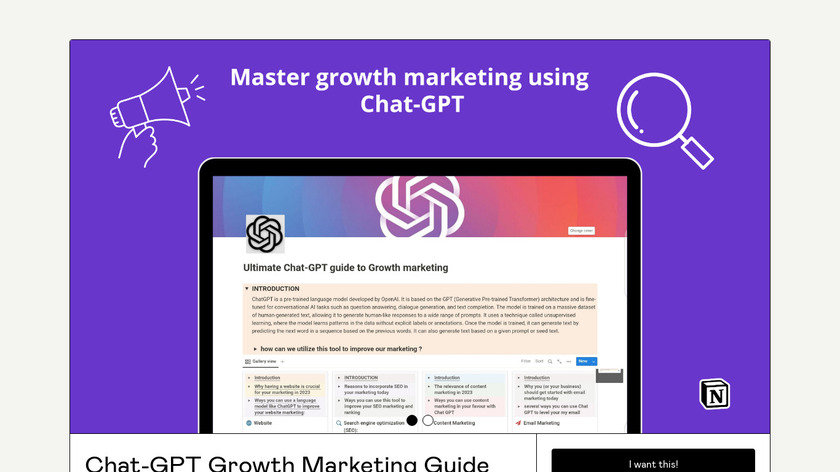 Chat-GPT Growth Marketing Mastery Guide. Landing Page