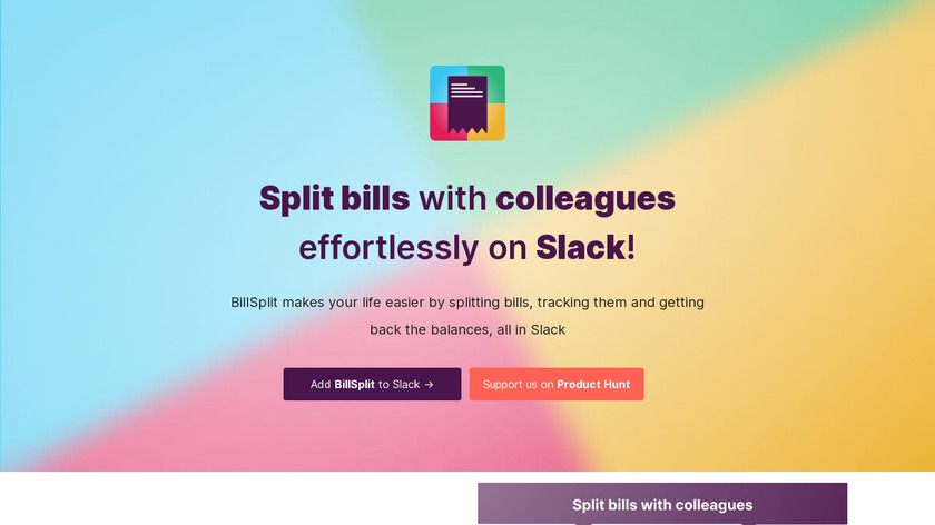 BillSplit Landing Page