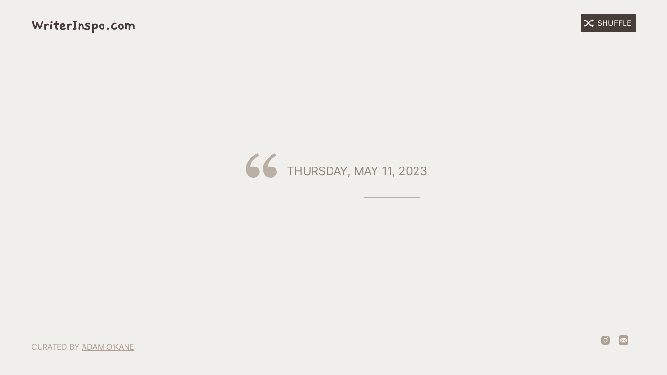 WriterInspo.com Landing page