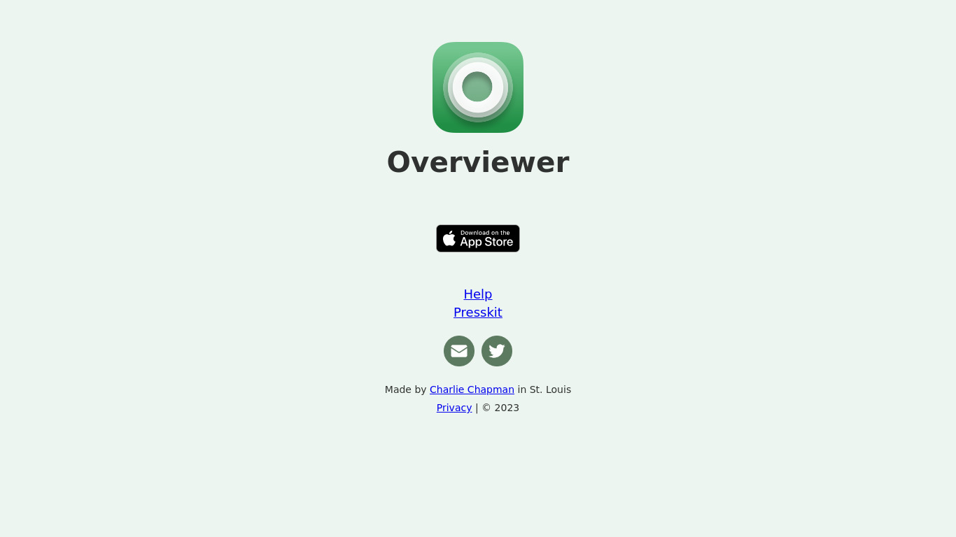Overviewer Landing page