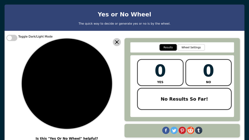 yesornowheell.com Landing Page