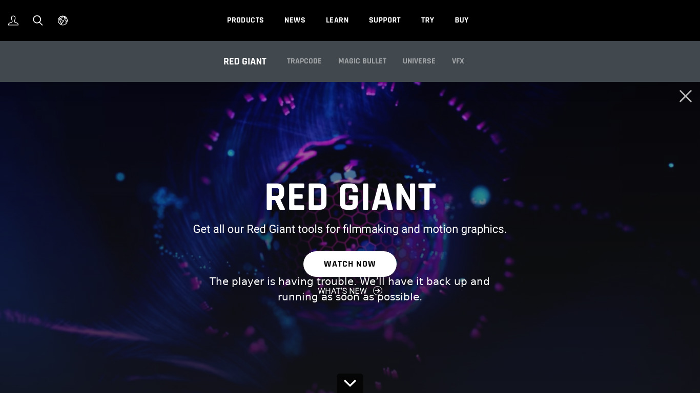 Red Giant Complete Landing page