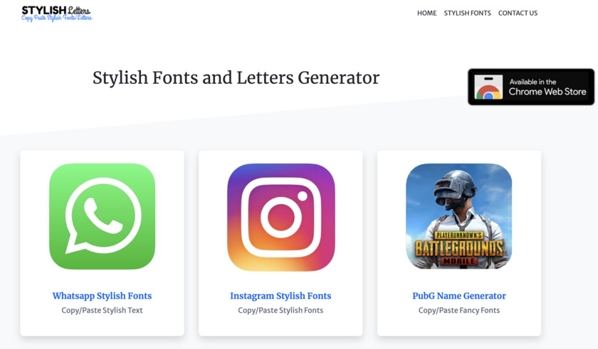 Stylish Letters Landing Page