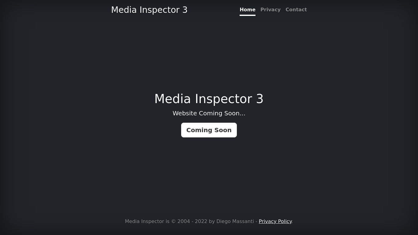 Media Inspector Landing page