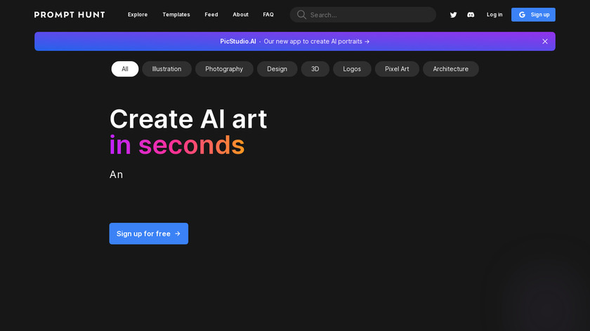 Prompt Hunt Landing Page