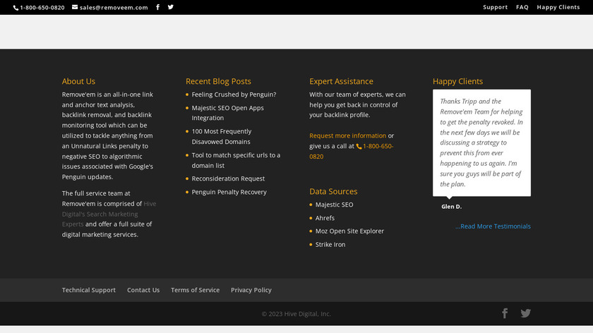 Remove’em Landing Page