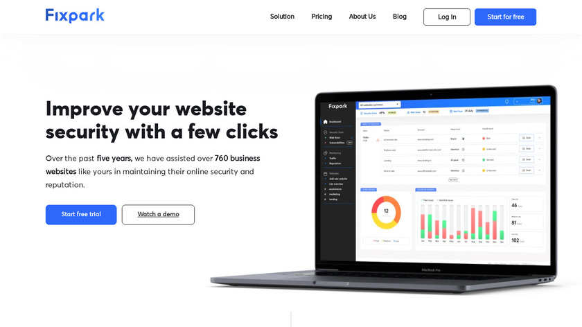 Fixpark Landing Page