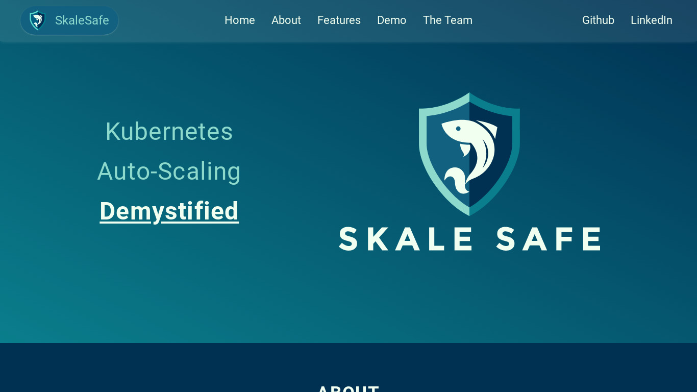 SkaleSafe Landing page