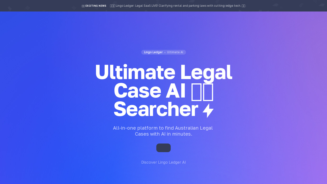 Lingo Ledger Landing page