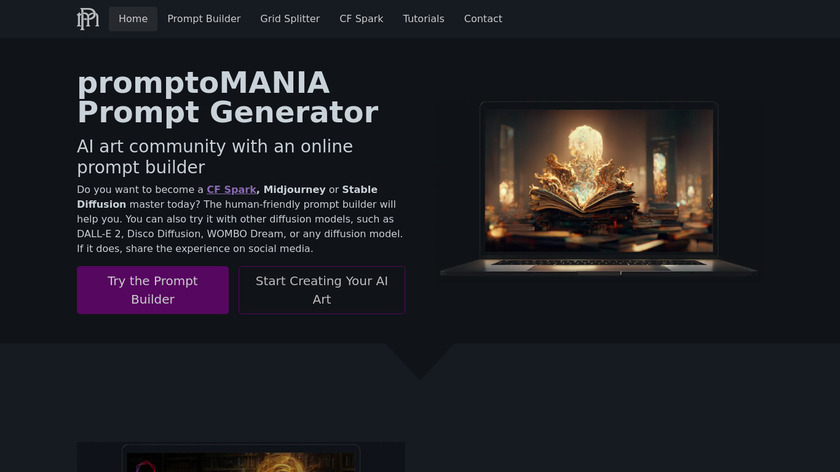 promptMANIA Landing Page