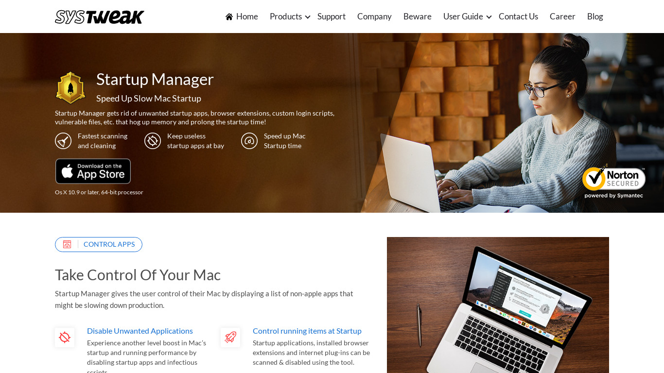 Startup Manager - MacOS Landing page