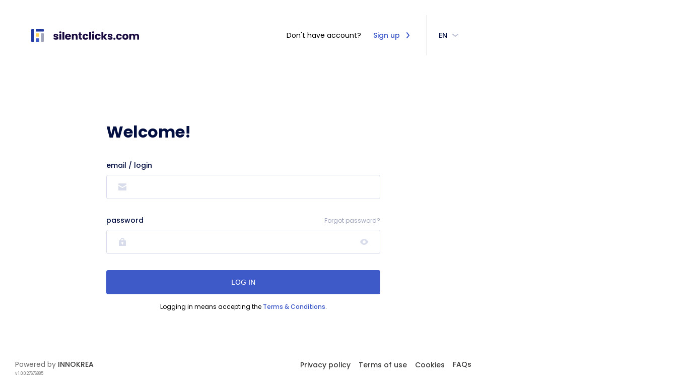 silentclicks.com Landing page