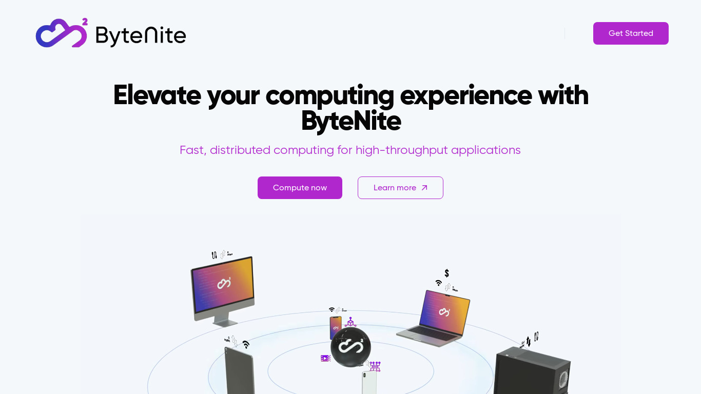 ByteNite Landing page