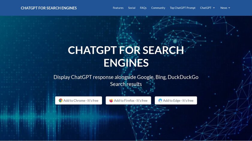 ChatGPT for Search Engines Landing Page