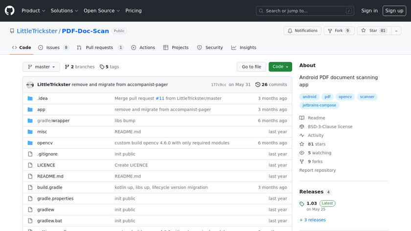 PDF Doc Scan Landing Page