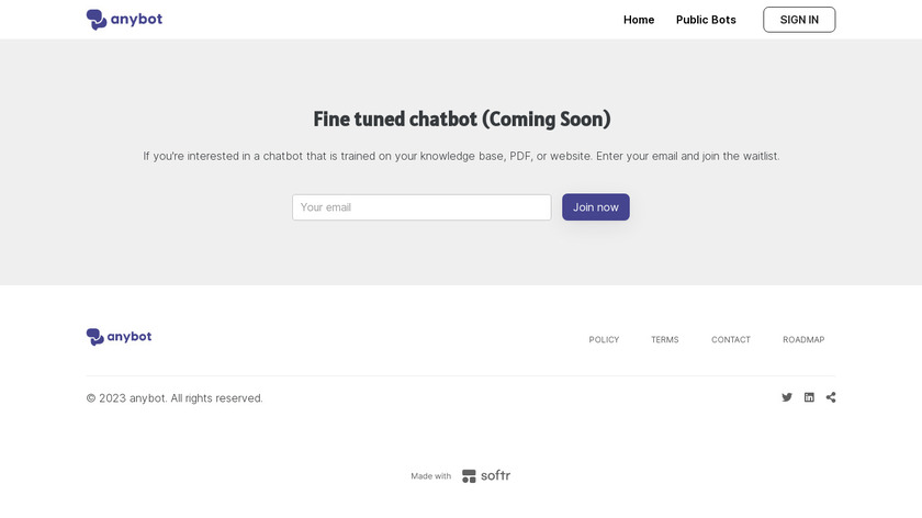 anybot Landing Page