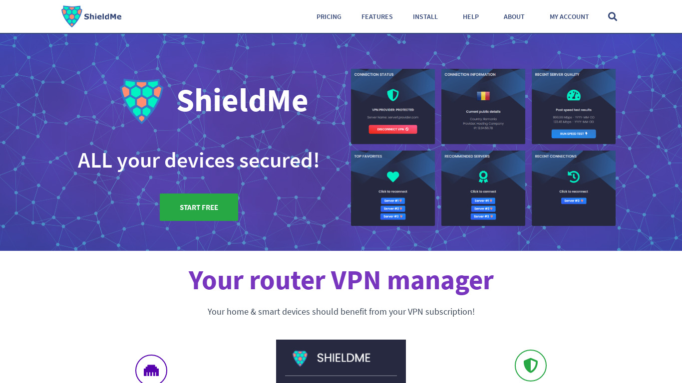 Shield-Me.Net Landing page