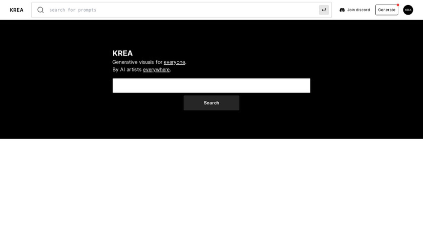 KREA Landing Page