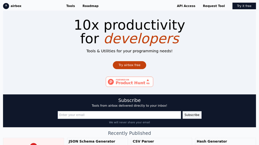 airbox Landing Page