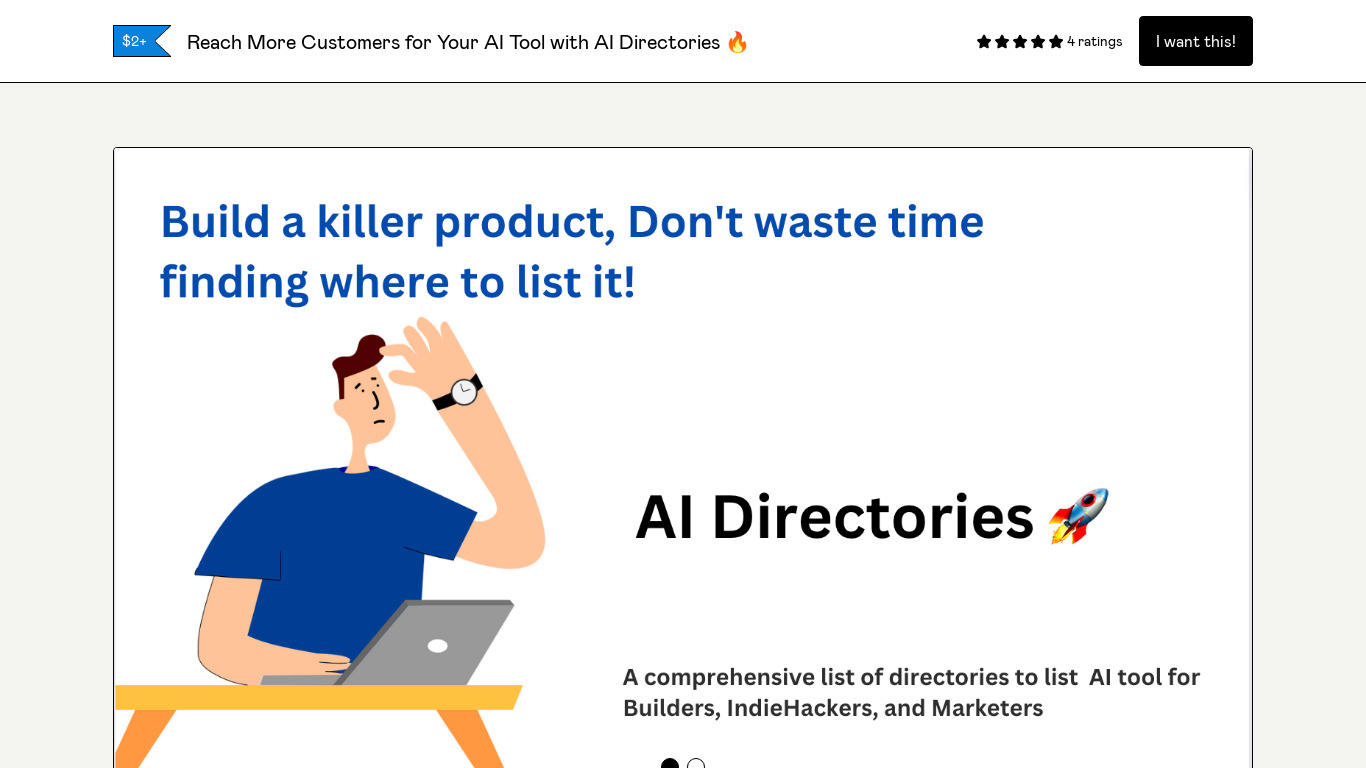 AI Directory Hub Landing page