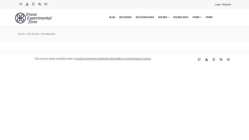EEZ Studio Landing Page
