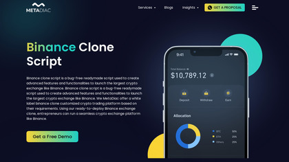 MetaDiac Binance Clone Script image