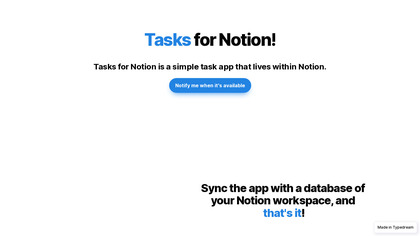 Tasks for Notion image