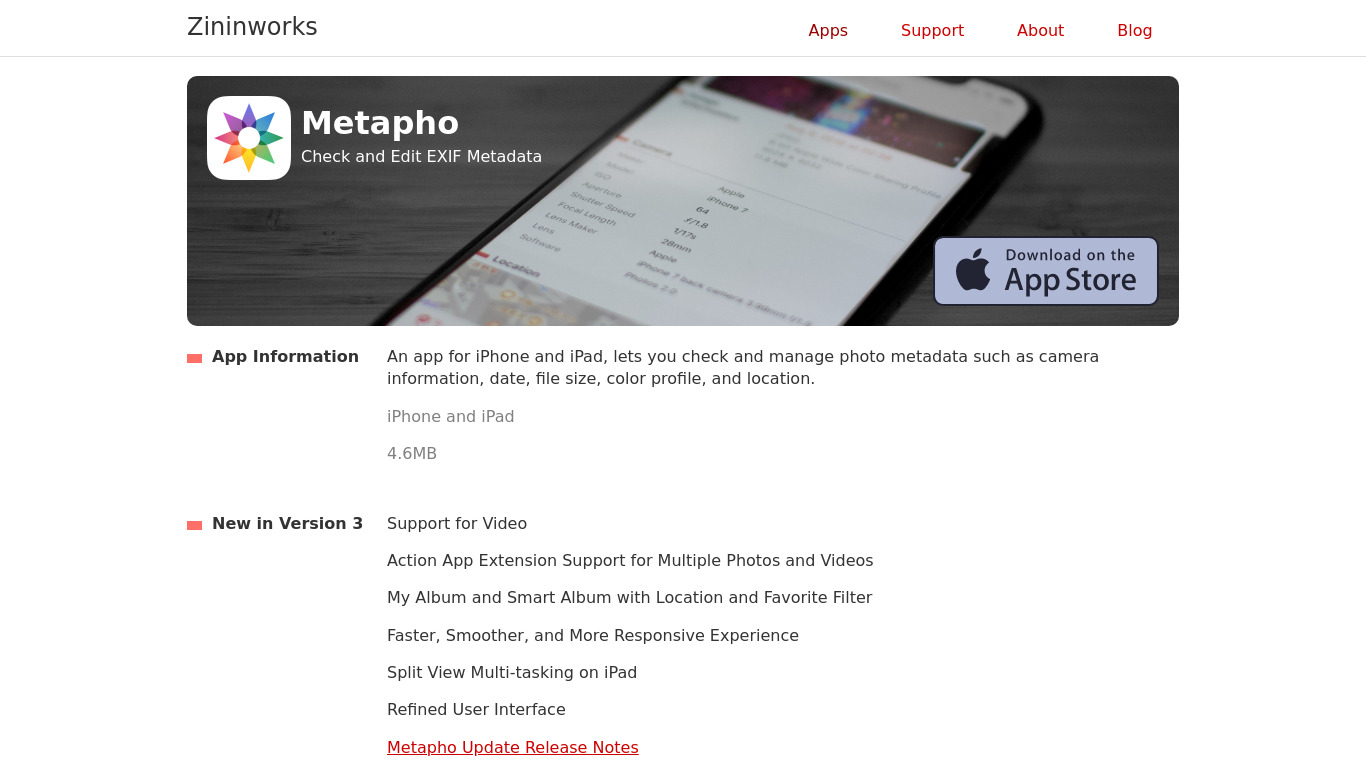 Metapho Landing page