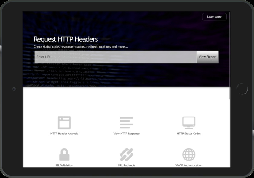 RequestHeaders.com Landing Page