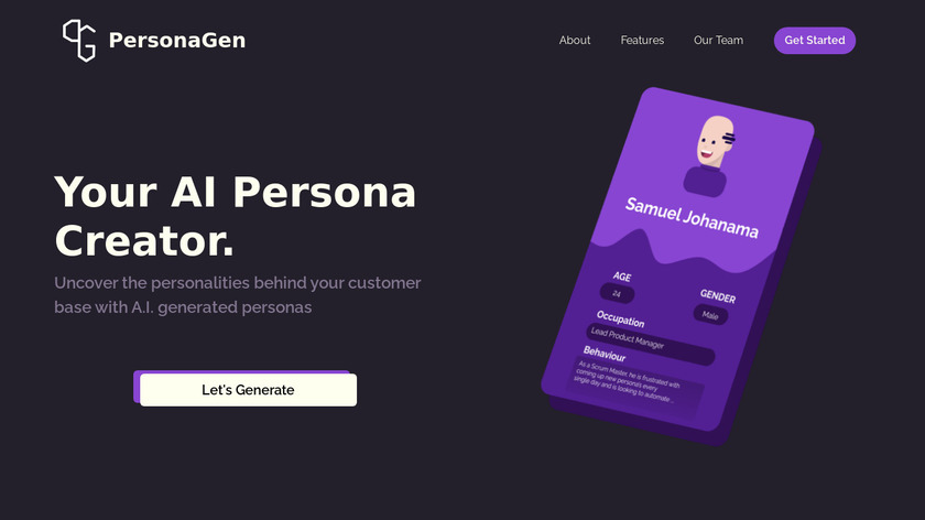 PersonaGen Landing Page