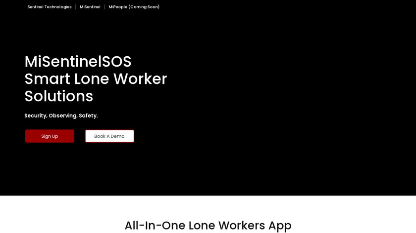MiSentinelSOS Landing Page