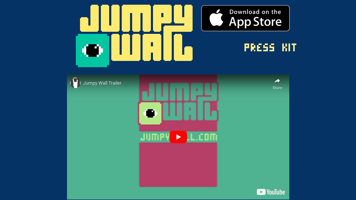 Jumpy Wall Landing page