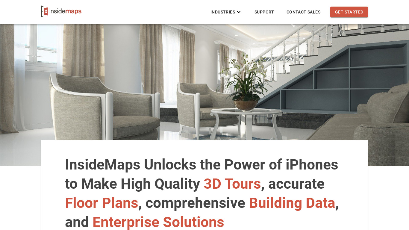 InsideMaps 3D Models of Homes Landing page