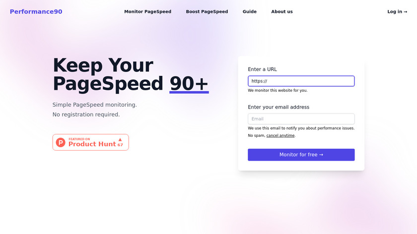 Performance90 Landing Page