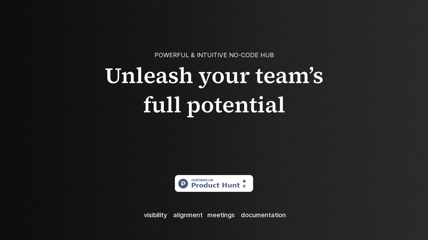 Team Wiki in Coda Landing page