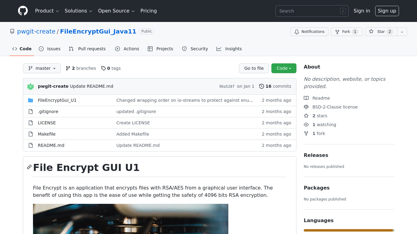 File Encryption App (Multi-OS) Landing page
