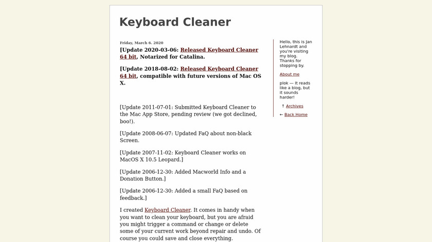 Keyboard Cleaner Landing Page