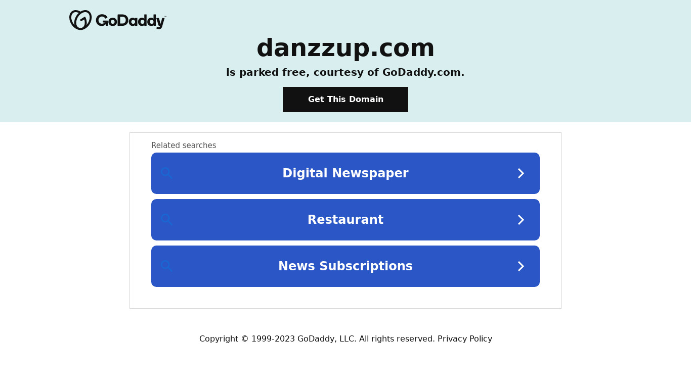 DANZZUP Landing page