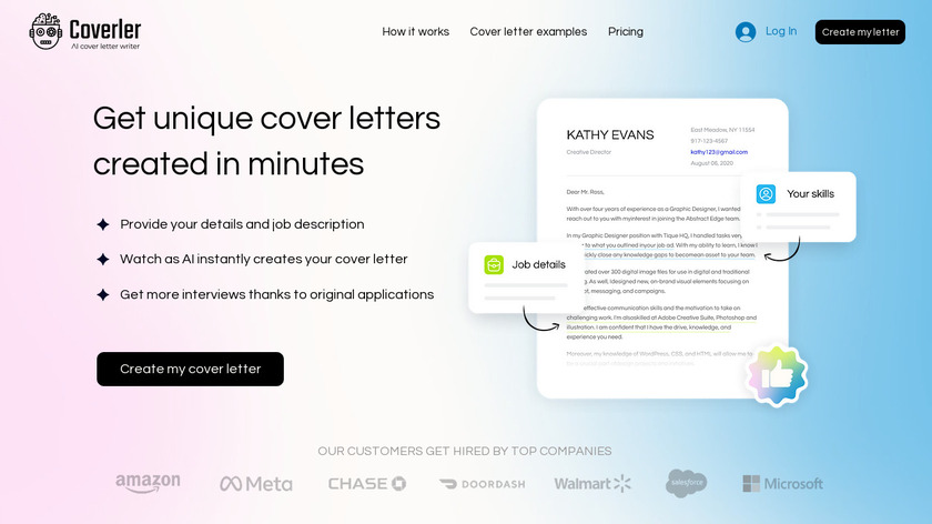 Coverler Landing Page