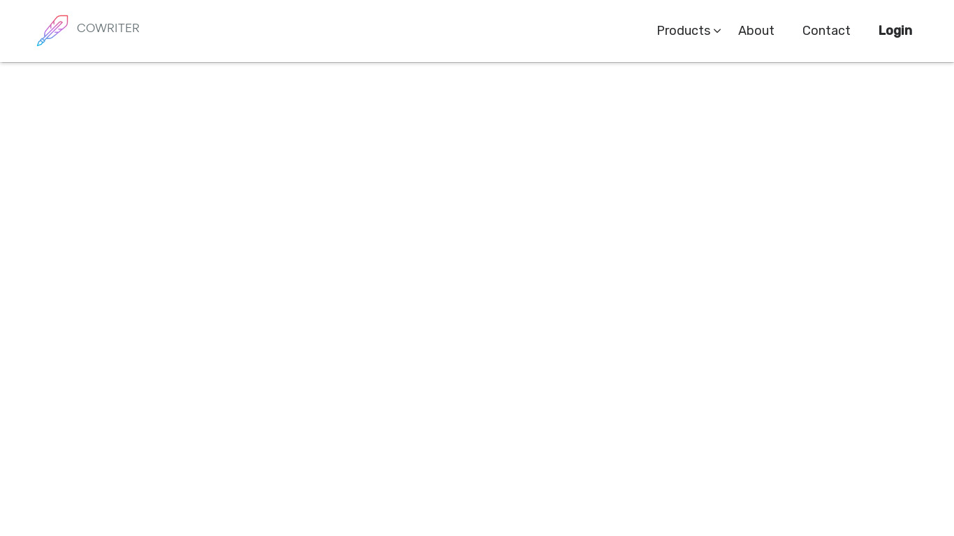 Cowriter Landing page