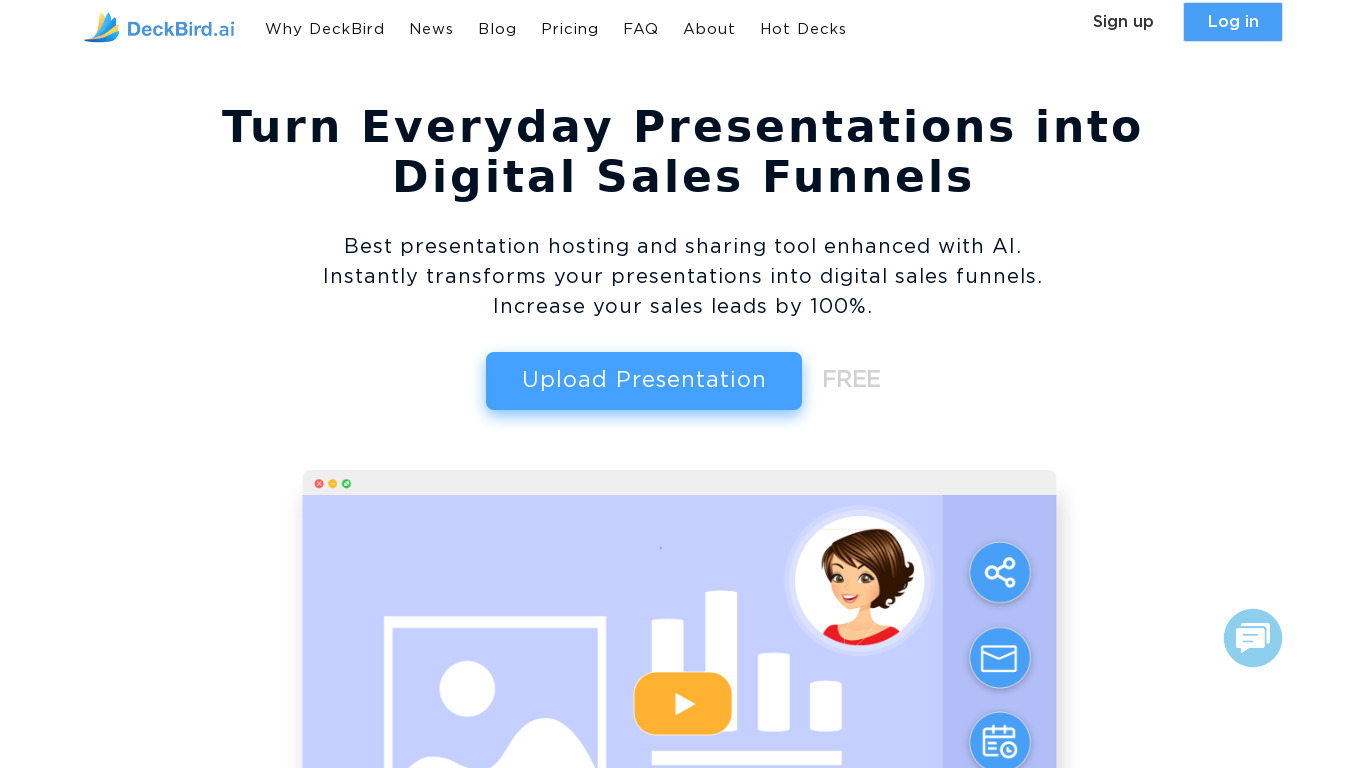 DeckBird.ai Landing page