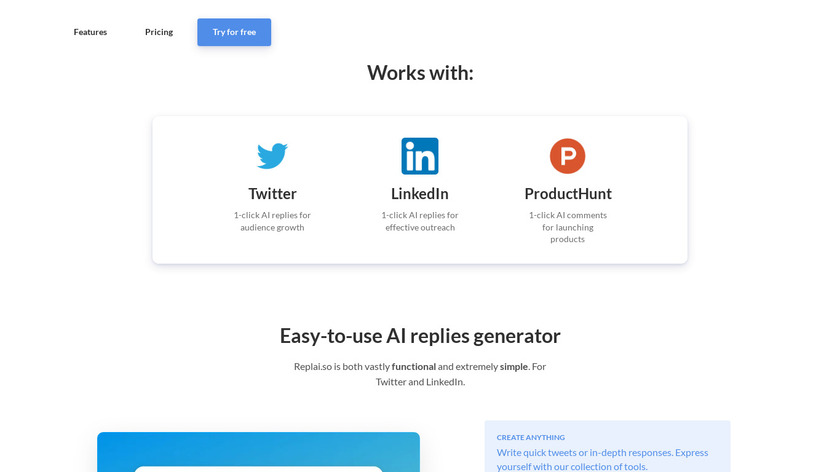 AI-driven replies generator for Twitter Landing Page