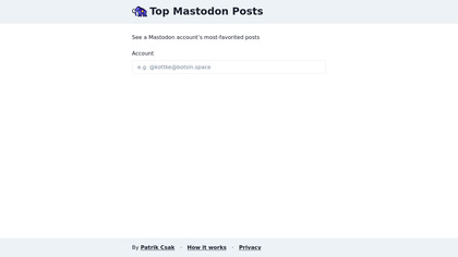 Top Mastodon Posts image